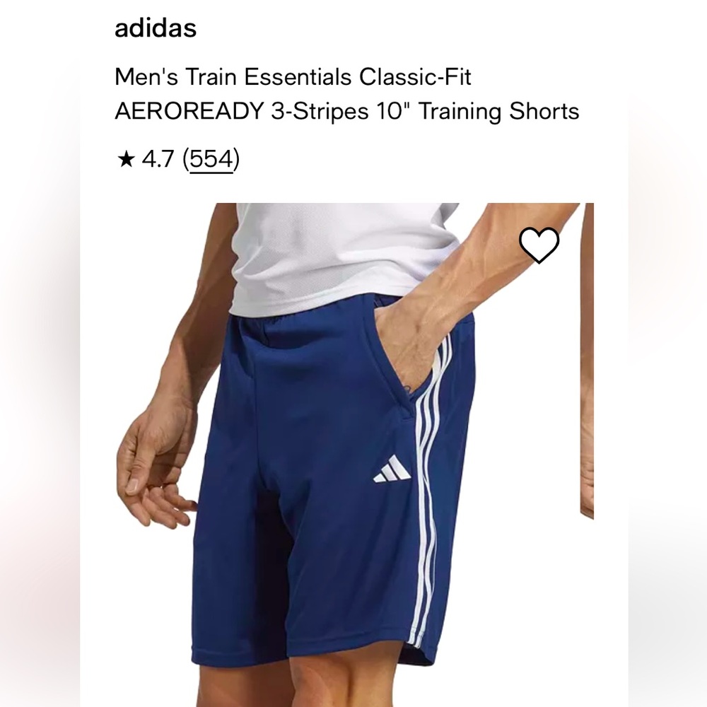 Adidas Men's Dark Blue Training Shorts (unisex shorts )